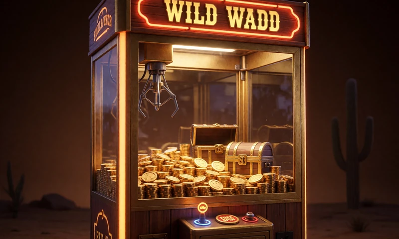Bonus Crab Greifmaschine im Western-Stil mit Goldm&uuml;nzen und Casino-Chips als Gewinne
